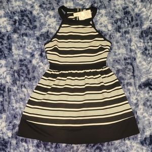 Speechless black & white stripped dress Medium M